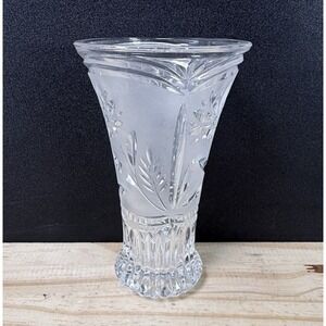 Vintage Vase Lausitzer Lead Crystal Germany 1980's 6" Art Glass Decorative